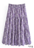 Boho Skirts in Mariana in Lace White, Purple and Black For Women